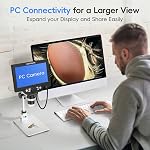 7" LCD Digital Microscope 1200X Magnification, 1080P Coin Microscope with Metal Stand | 8 LED Lights & Ultra-Precise Focus | Coin, Stamp, Windows/Mac Compatible