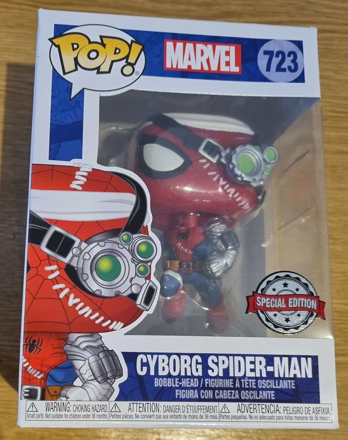 Funko Pop! Marvel Exclusive Spider-Man – Cyborg Spider-Man #723 w/ Free Acrylic Case