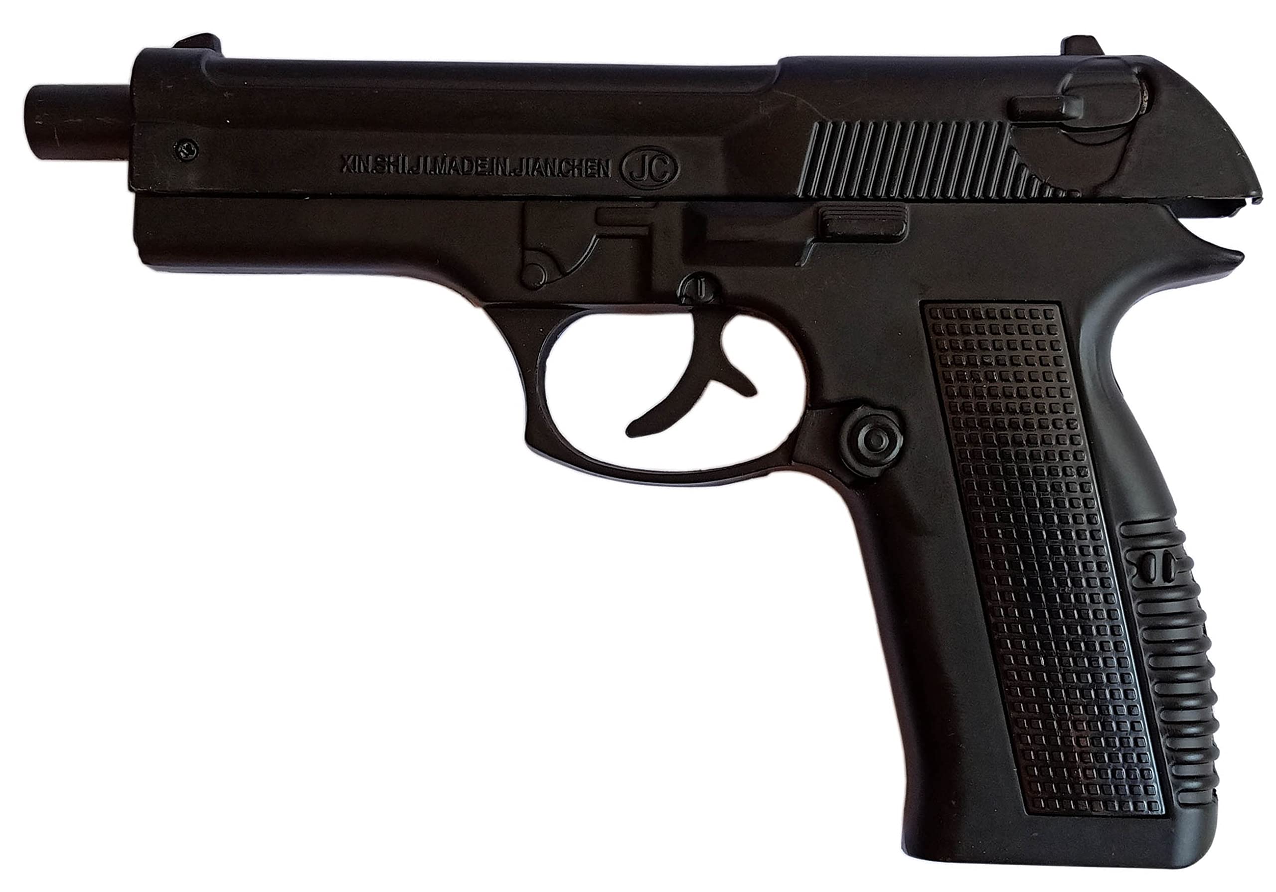 NSV Heavy Metal Full Cock Pistol Gun Lighter with Windproof Flame Cast Iron, Nickel Gas Lighter (Black)