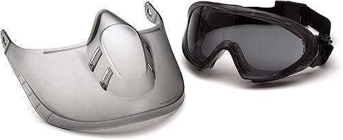 Vista 7 de Pyramex Capstone Shield - Gafas de seguridad para la cara Gris (Gray Frame/Clear Lens)
