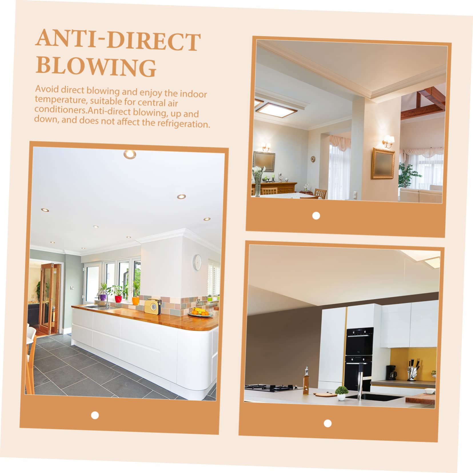 HOMSFOU 2sets Deflettore Aria Per Condizionatori Centrali Guida Direzionale Per Aria Fredda e Calda Facile Installazione Ottimizza Comfort Domestico