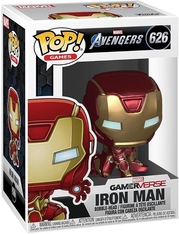 Funko Pop! Marvel: Juego de Los Vengadores - Iron Man - Traje Stark Tech - Figura Coleccionable de Vinilo - Idea para Regalo - Juguetes para niños y Adultos - Figura Modelo para coleccionistas