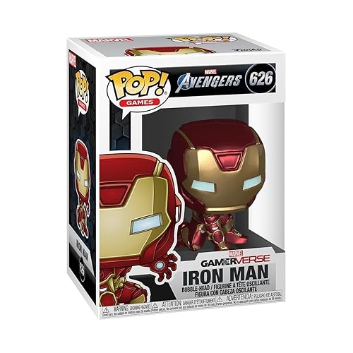 Funko Pop! Marvel: Avengers Game - Iron Man (Traje de Tecnología Stark), Multicolor