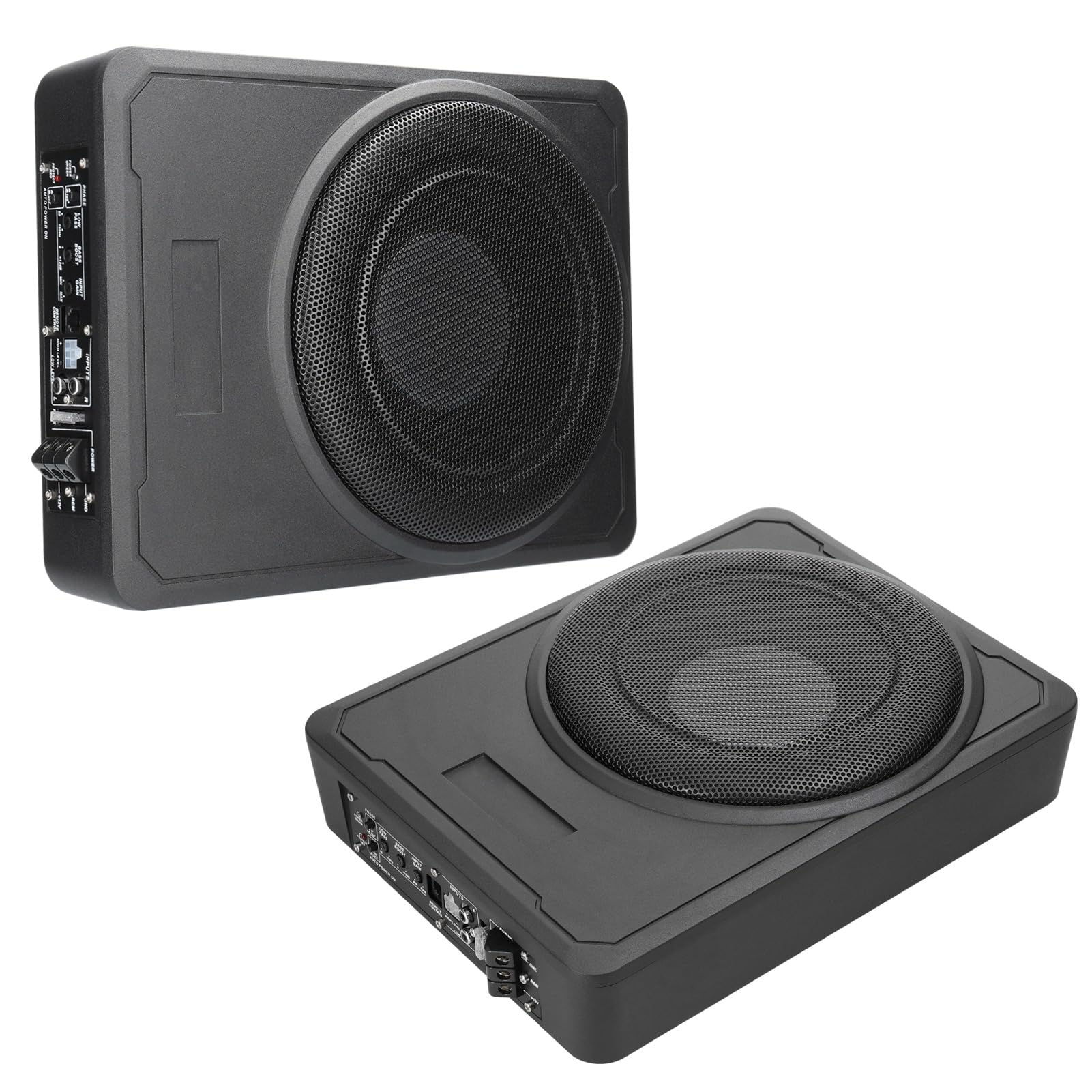 10-calowy Głośnik Niskotonowy o Mocy 800 W ze Stopu Aluminium ze Wzmacniaczami i Efektem Dźwiękowym 360°, łatwy W Montażu Subwoofer Pod Siedzeniem do Samochodu Ciężarowego, łodzi Morskiej