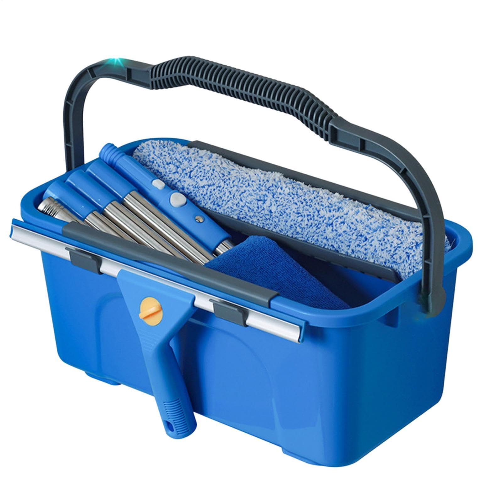 Kit Limpieza Ventanas Con Paño De Microfibra Y Pértiga Extensible | Herramientas Limpiacristales Para Los Hogares Para Puertas De Patio, Parabrisas De Automóviles, Azulejos Y Vidrios,