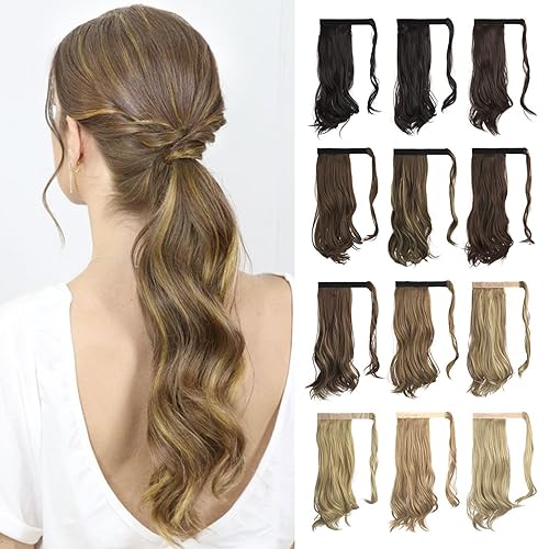 Miniatura 20 de SOFEIYAN - Extensión de cola de caballo rizada de 15 pulgadas, pelo sintético resistente al calor, ondulado natural, pieza de cabello para envolver