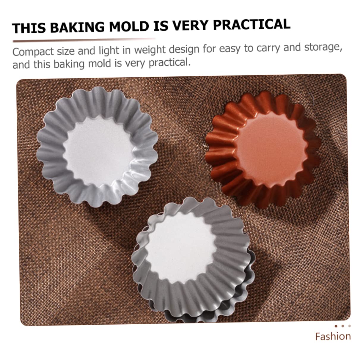Amosfun Piezas molde redondo para tarta de huevo molde muffins utensilios de cocina moldes de tarta para hornear taza para hornear muffins moldes para hornear tartas molde para hornear