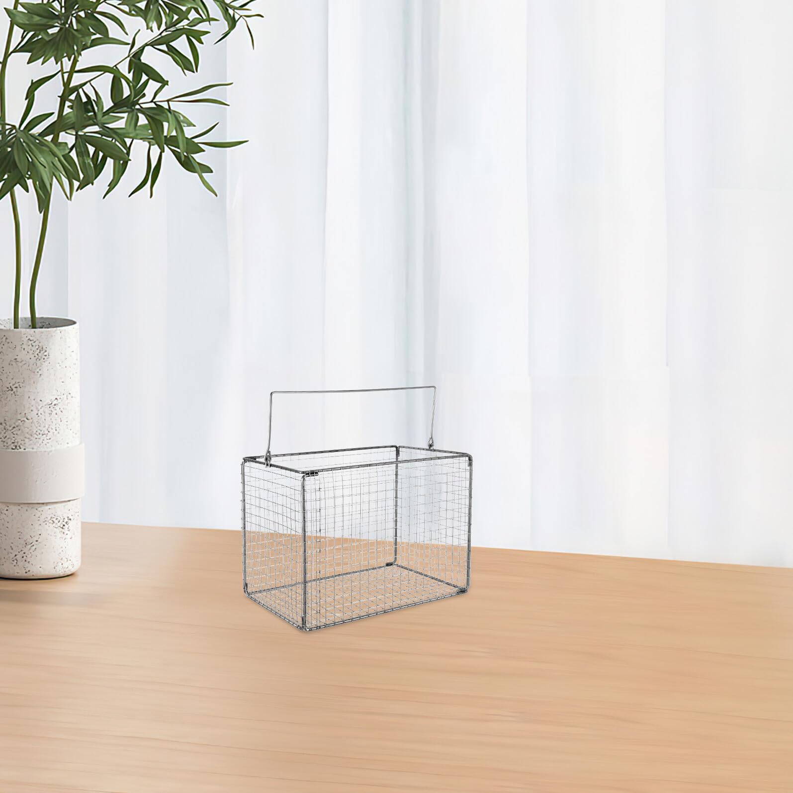 Cestello per Lavaggio ad Ultrasuoni in Acciaio Inox 270x180x200 Mm con Maglia Ultrafine per Pulizia Professionale di Parti Industriali, Occhiali e Cosmetici, Cestello di Scarico