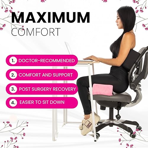 Miniatura 8 de BBL - Almohada para después de la cirugía, cómodo cojín de glúteos para sentarse durante mucho tiempo, almohada suave pero almohadas, almohadas