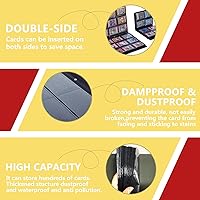 Vista 6 de Carpeta de tarjetas de 4 bolsillos con capacidad para 160 tarjetas, carpeta de álbum de coleccionista de libros de tarjetas para Yugioh, MTG, TCG