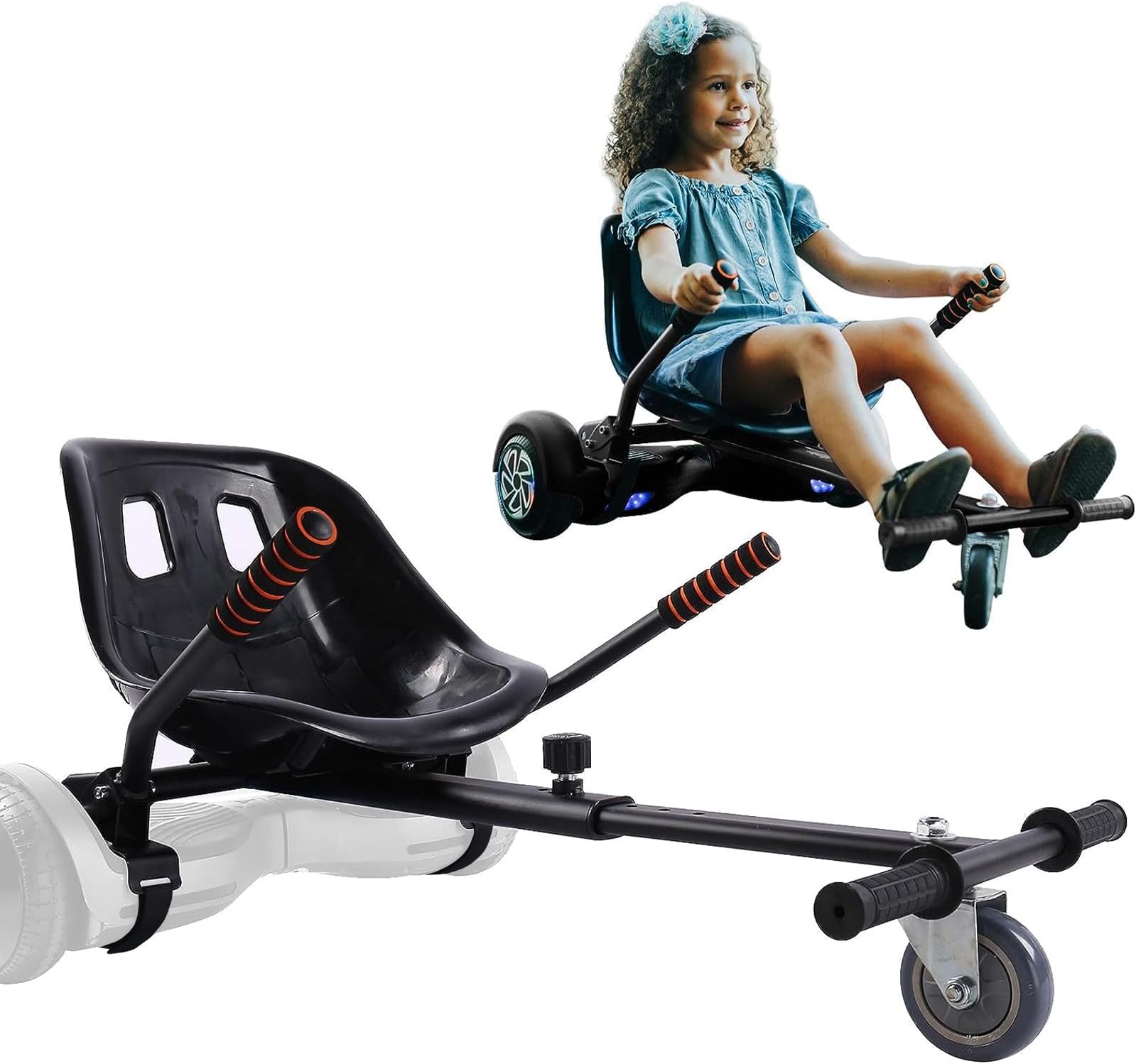 Hoverboard Seat Attachment for 6.5”-10” Hover Board, Buggy Go Kart Conversion Kit, Accessory for Self Balancing Scooter, Hoverboards Go-Cart for Kids or Adults