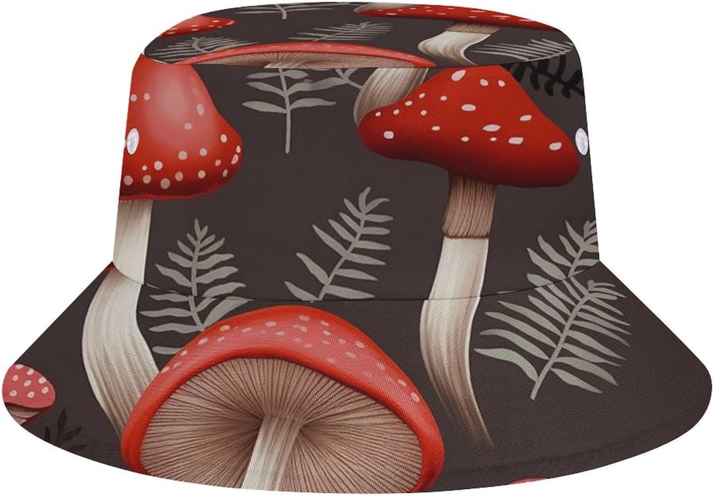 Red Mushrooms Bucket Hat Packable Sun Hats Travel Summer Beach Fisherman Cap for Women Men Teens