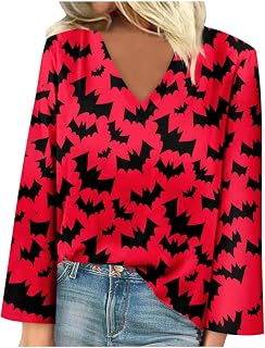 for Ladies Blouse Pull On Dress Traditional Long Sleeved Meeting Tunic Tops Polyester Cotton Dot Deep V Neck