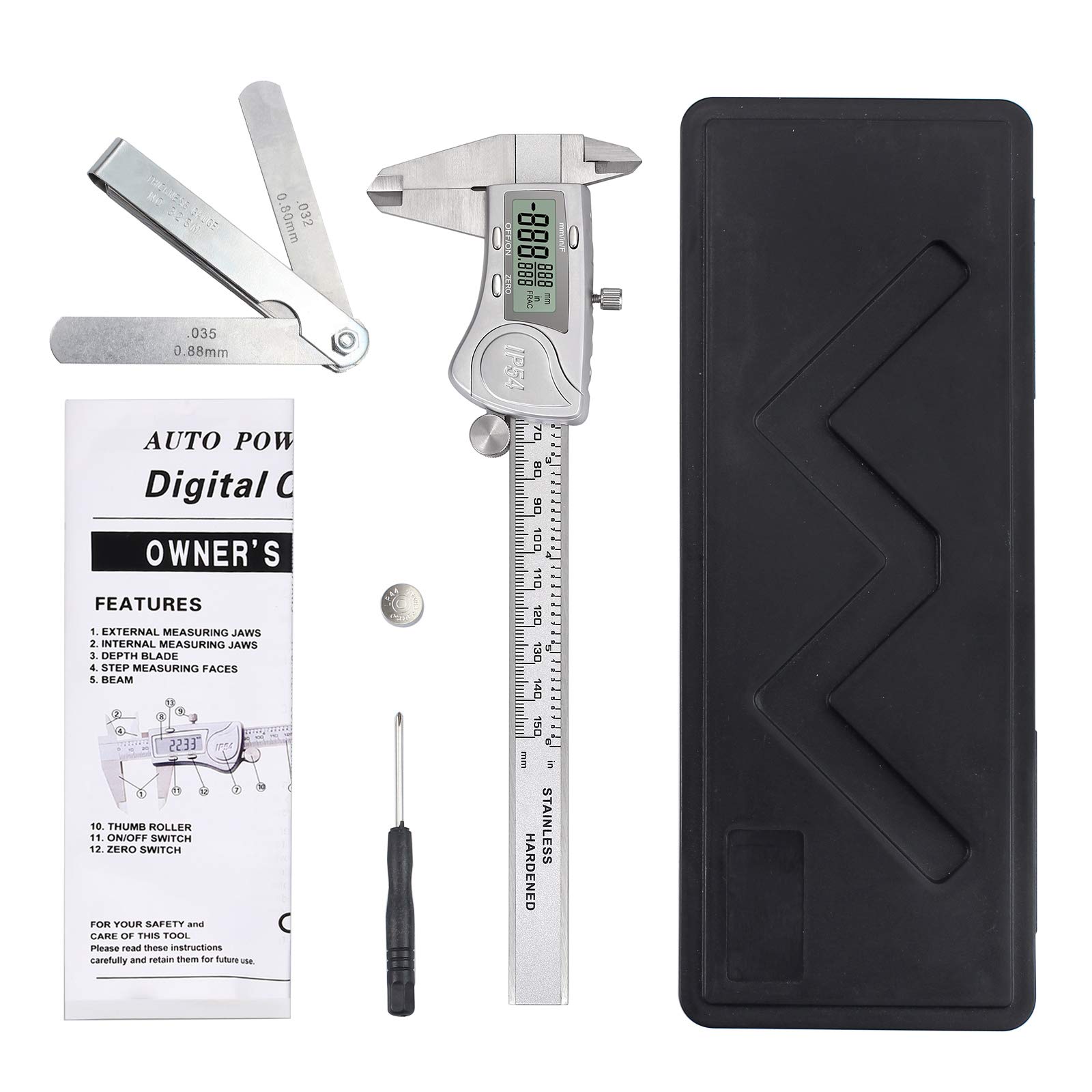 Buy CAMWAY Digital Caliper Waterproof,150 mm/6 Inch Digital Vernier