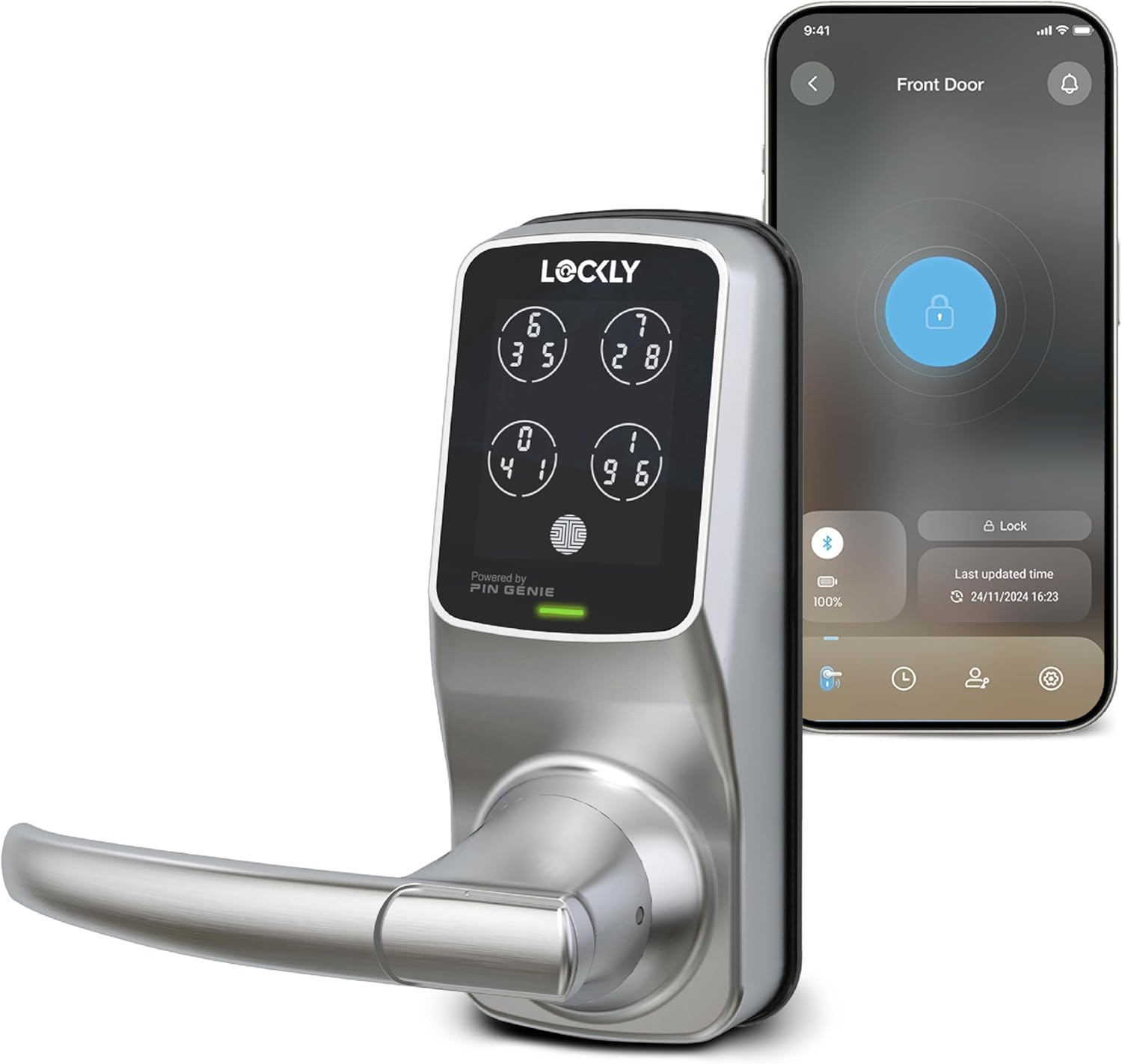 Lockly Smart Lock Model 6S, Bluetooth Smart Door Lock, Keyless Entry Door Lock, Touchscreen Keypad, App Control, eKeys and Offline Access Code, Auto Lock – Satin Nickel Lockly Smart Lock Model 6S, Bluetooth Smart Door Lock, Keyless Entry Door Lock, Touchscreen Keypad, App Control, eKeys and Offline Access Code, Auto Lock – Satin Nickel