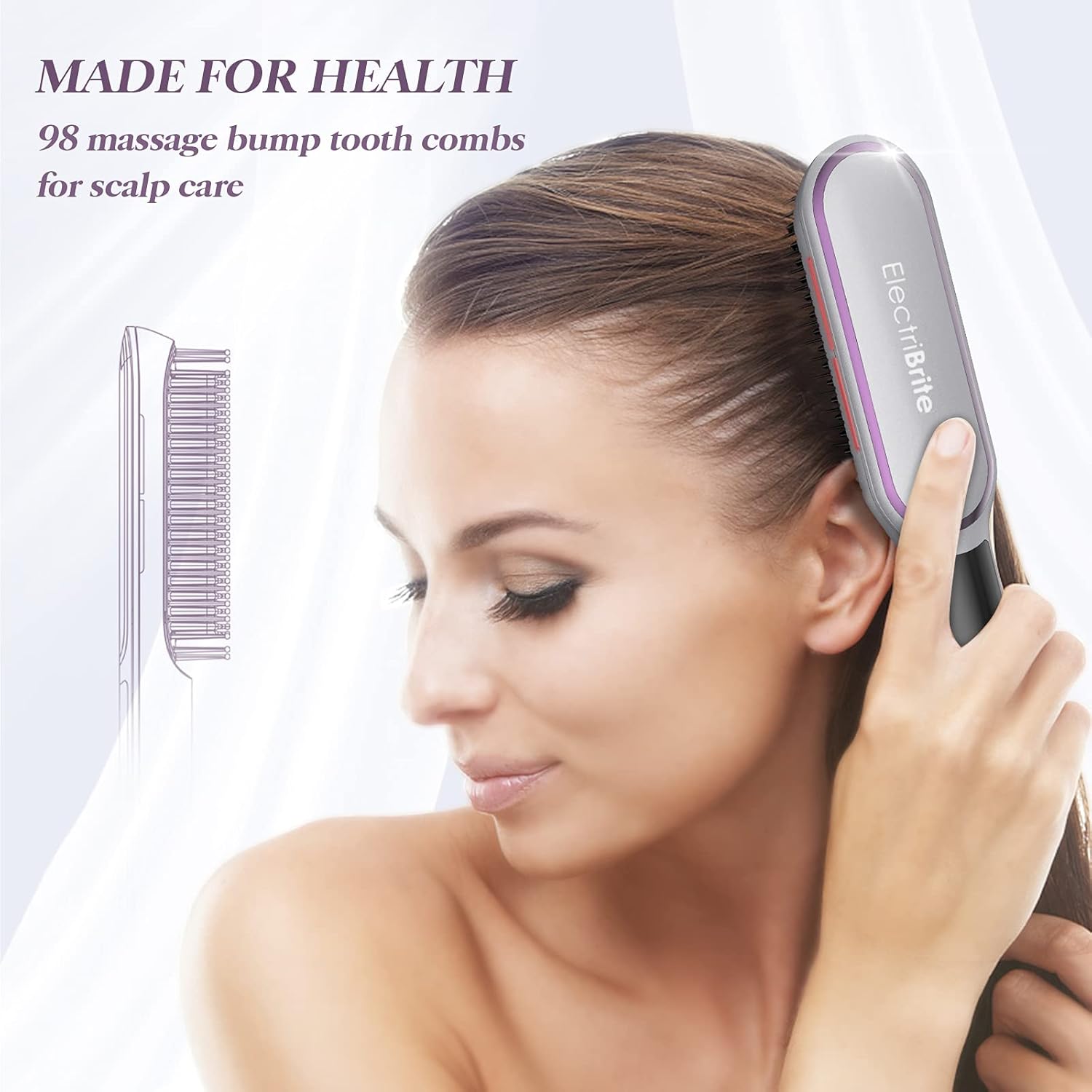 Hair Straightener Brush, Electric Straightening Brush with Ionic & Heat Brush Flat Iron Hot Straightener for Women Thick Hair : Beauty & Personal Care