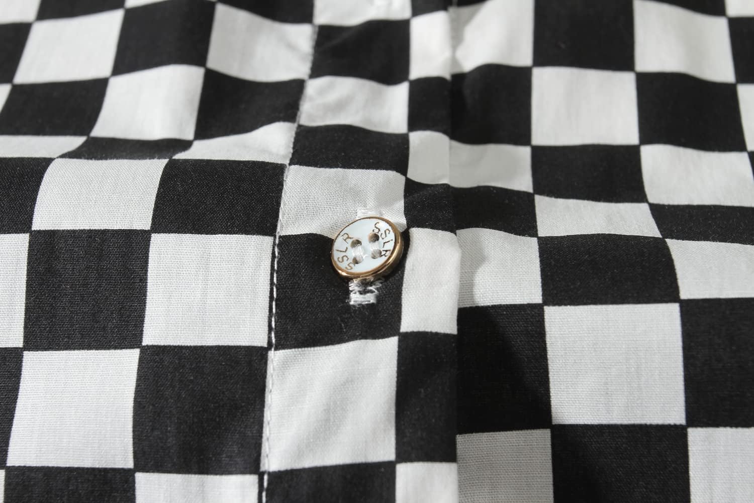 Hawaiian Shirts for Women, Long Sleeve Shirts for Women, Tropical Summer Beach Shirts Button Down Casual (Small, Black White) - Image 5