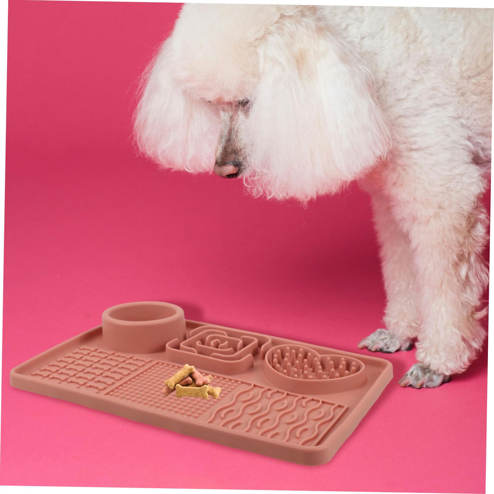 BESPORTBLE 5pezzi Tappetino Per Cani Per Alimentazione Lenta Con Ventosa Tappetino Leccare Per Animali Domestici Riduce La Velocità Di Pappa Facile Da Pulire e Riutilizzabile Design