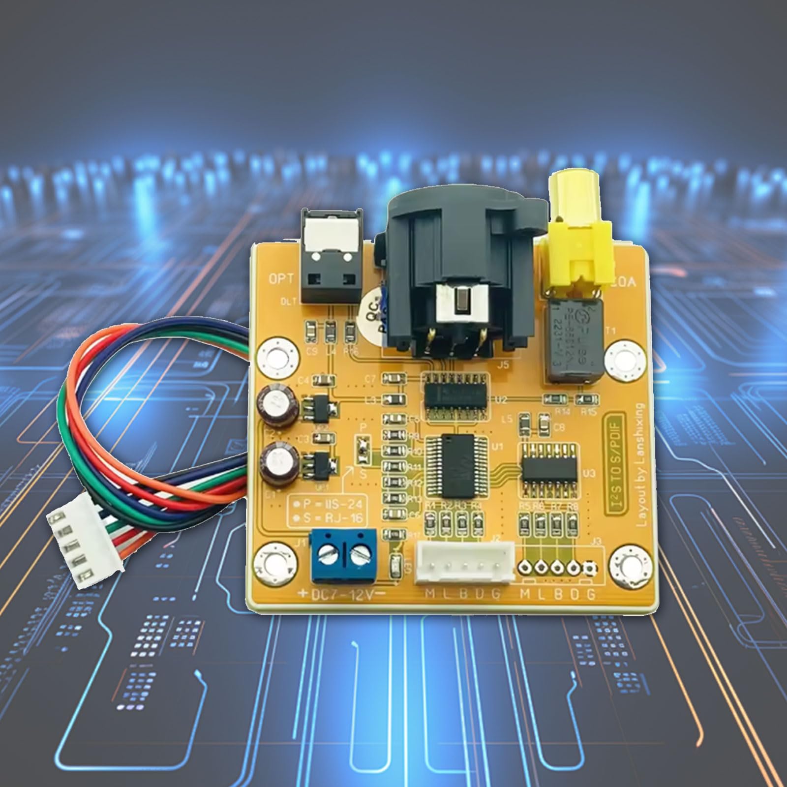 GY 770 Interfacce audio digitali di formato multiplo con fibre ottiche coassiali e segnali bilanciati uscite a bordo impostazione PCB audio