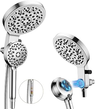 JOMOO Shower Head with Handheld Spray Combo, 7 Spray Settings Magnetic Showerhead with Filters for Hard Water, Magnetic Docking System, 71 inch Shower Hose, Chrome