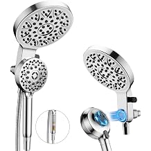 JOMOO Shower Head with Handheld Spray Combo, 7 Spray Settings Magnetic Showerhead with Filters for Hard Water, Magnetic Docking System, 71 inch Shower Hose, Chrome