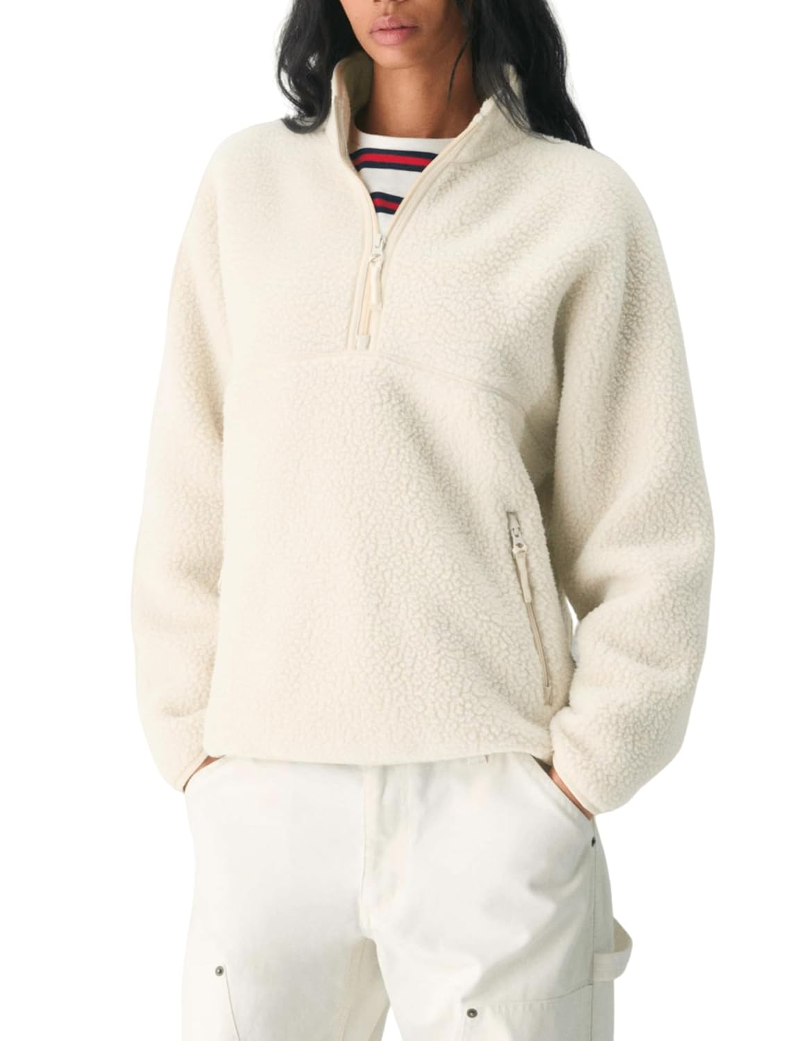 Aimiray Fleece Half Zip Sherpa Pullover Jacket
