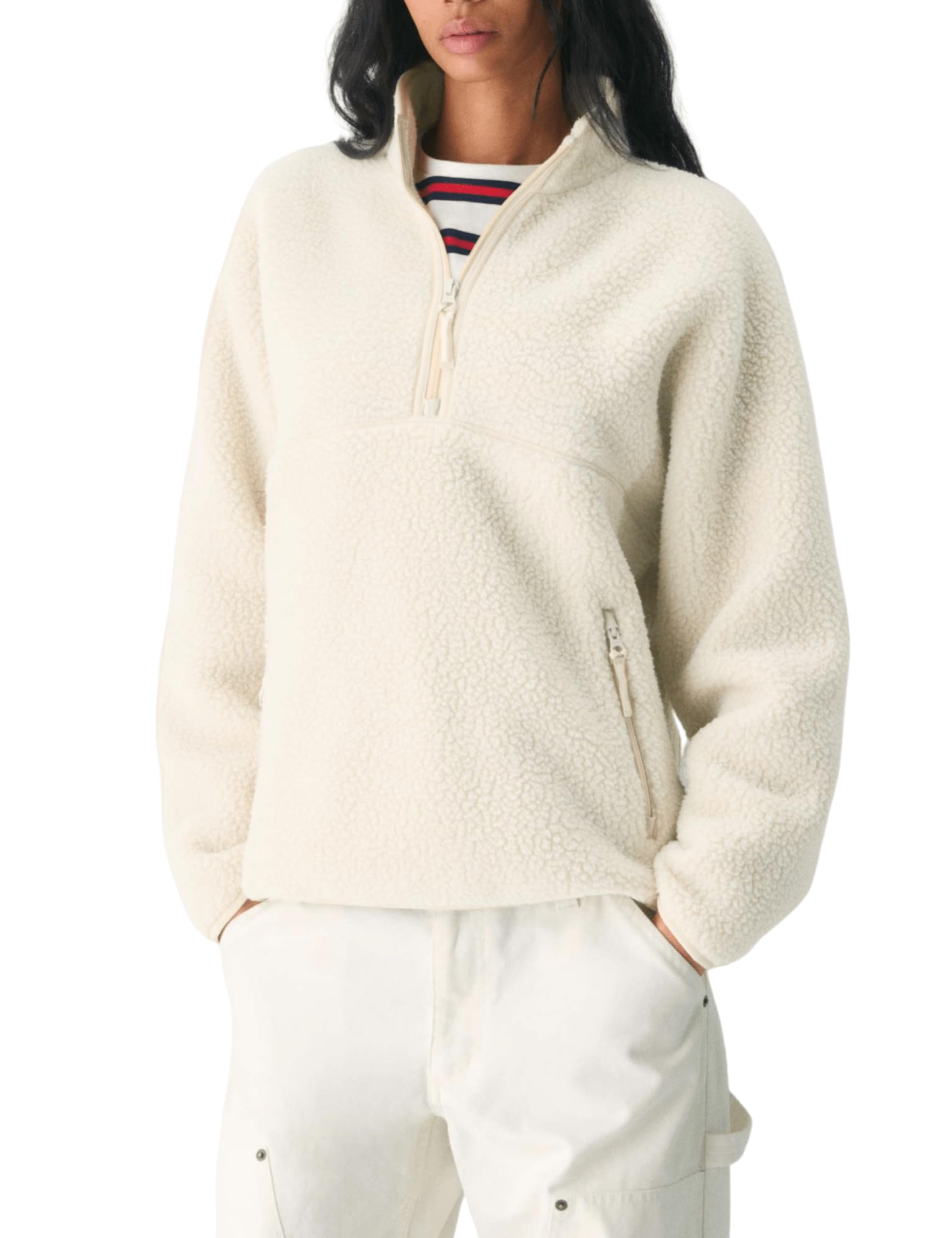 Aimiray Fleece Pullover Half Zip Sherpa Jacket