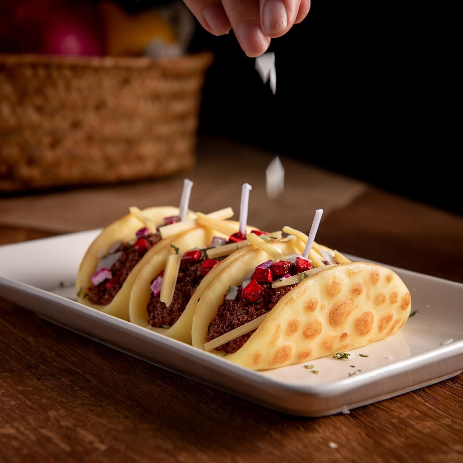 Mexican Taco Vegetable Wax Candle - Image 7