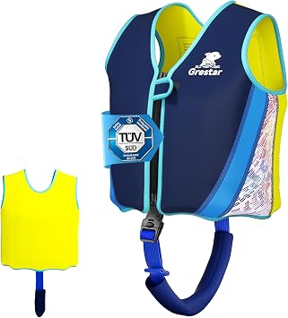 grestar Gilet de Natation Évolutif avec 8 Flotteurs Amovibles