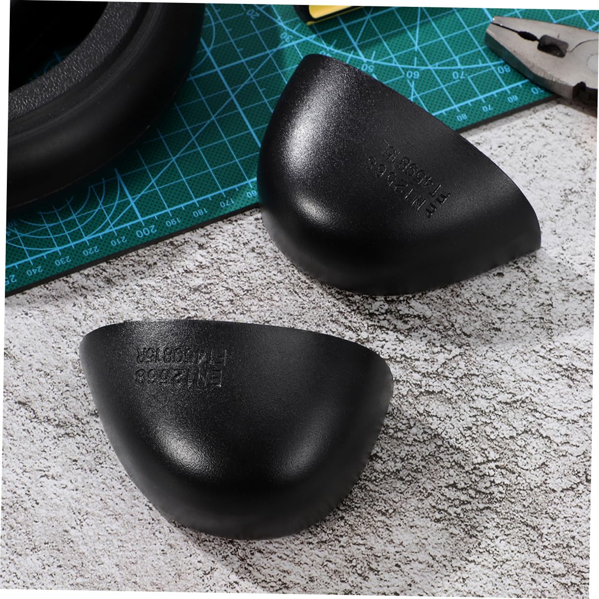 Embouts de Chaussures de Sécurité en Acier Noir, 4 Paires