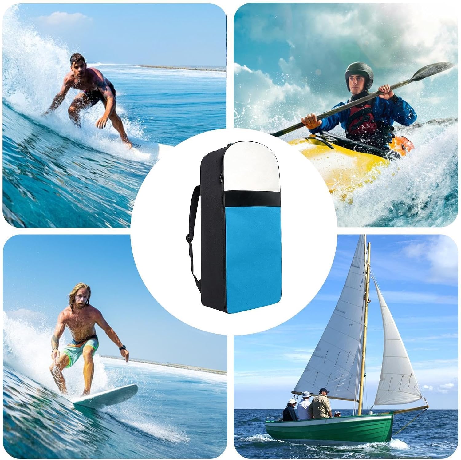Paddle Backpack - Board Bag | Large Capacity Adjustable Oxford Cloth | Paddle Backpack Board Bag, Large Capacity Adjustable Oxford Cloth Storage for paddle board surfboard kayak gear