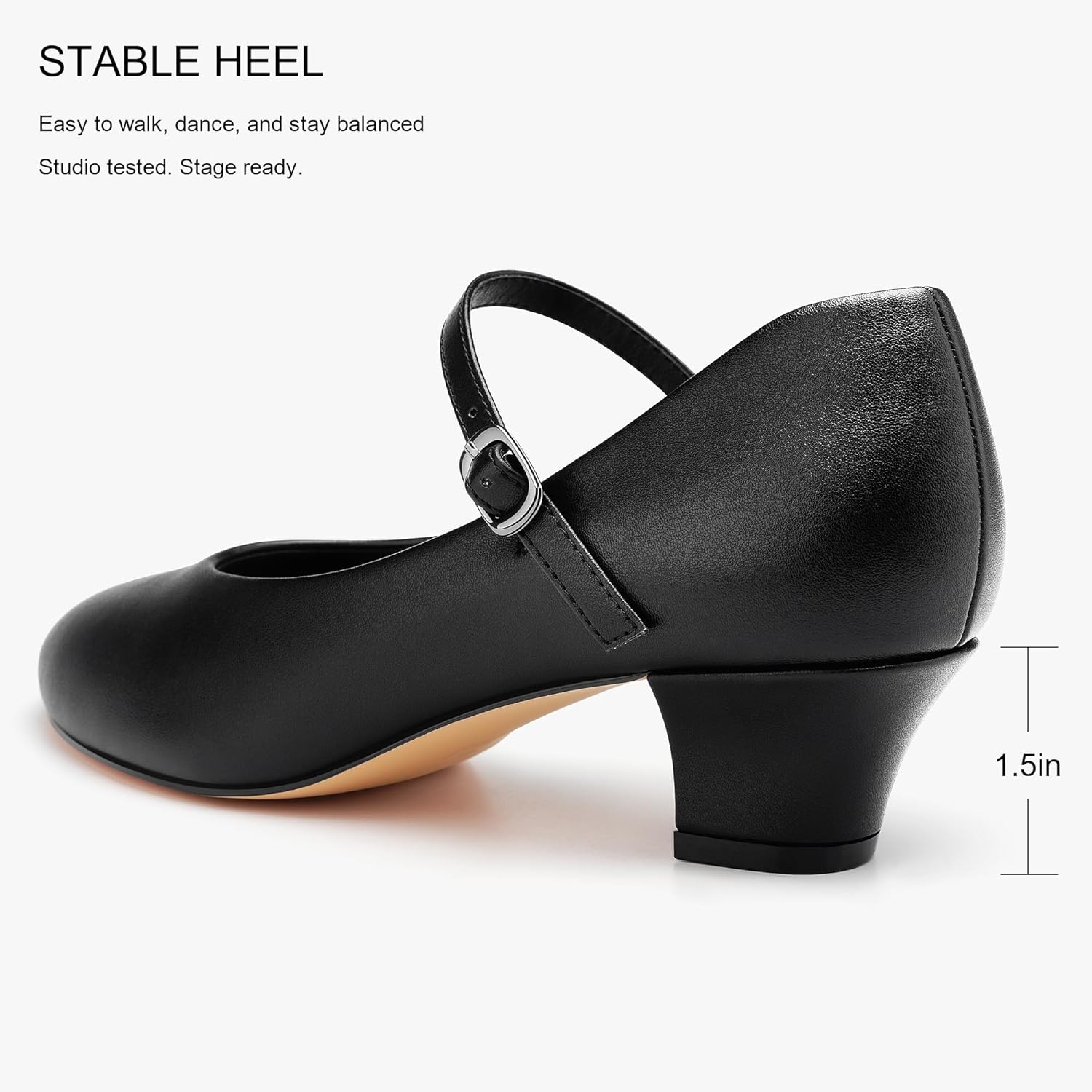 Stelle 1.5" Character Shoes for Women Dance Shoes Stylish Ankle Strap for Ballroom Salsa Tango Flamenco Latin