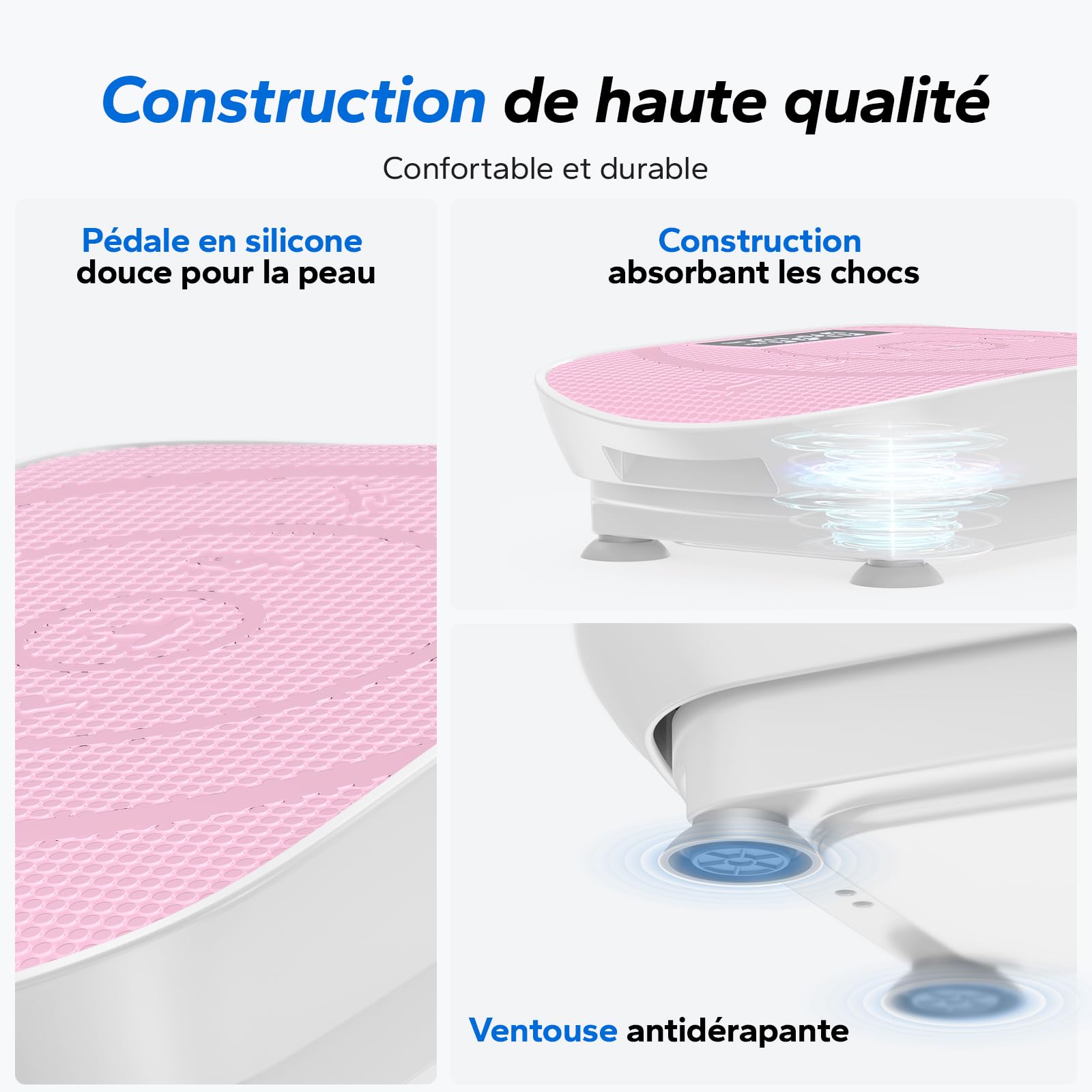 MERACH Plateforme Vibrante, Plaque Vibrante Puissante pour Le Renforcement et la Mise en Forme des Muscles, Contrôle Automatique de la Vitesse, Haut-Parleur Bluetooth Intégré