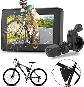 blueear Bike Bicycle Mirror, 1080P Bicycle Rear View camera with 4.3