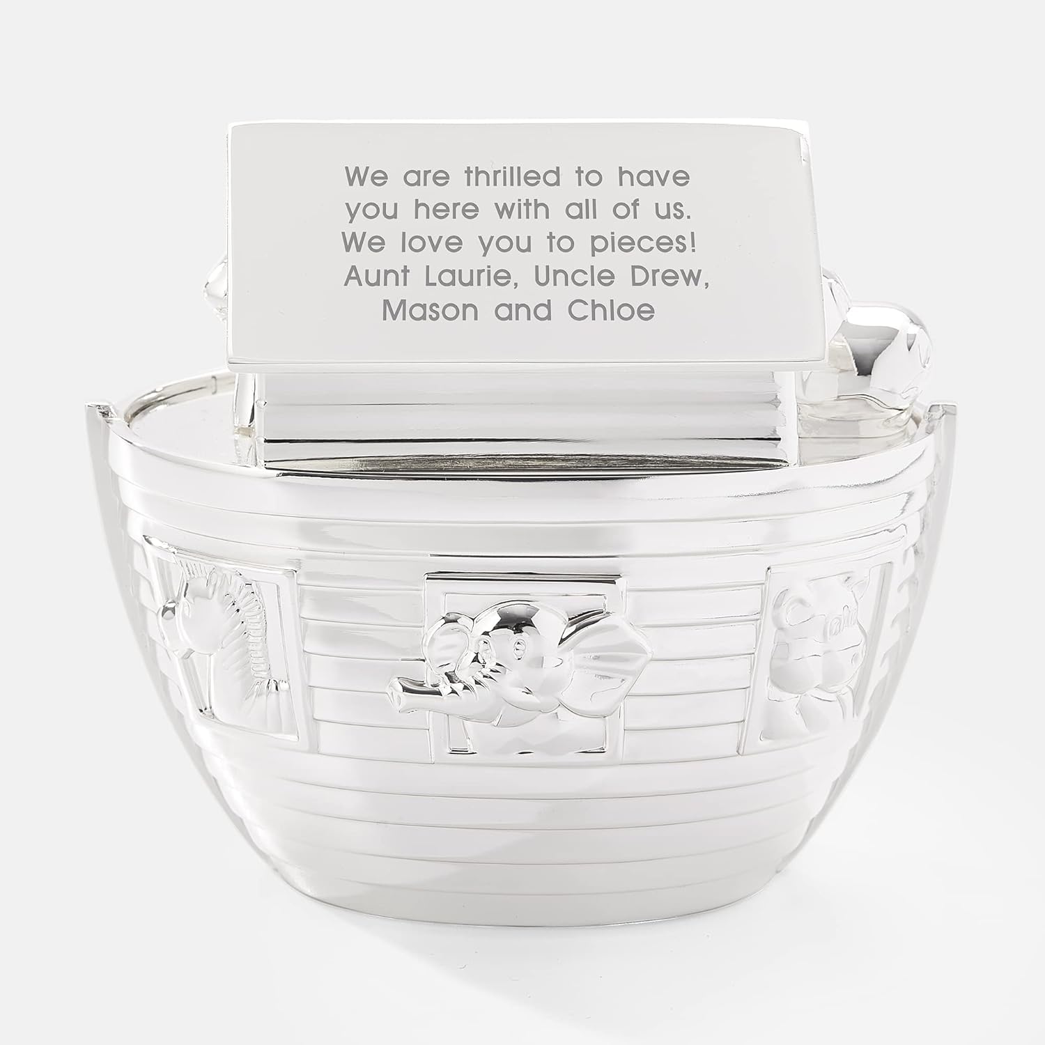 Things Remembered Engraved Noahs Ark Bank for The New Baby (Free Customization)