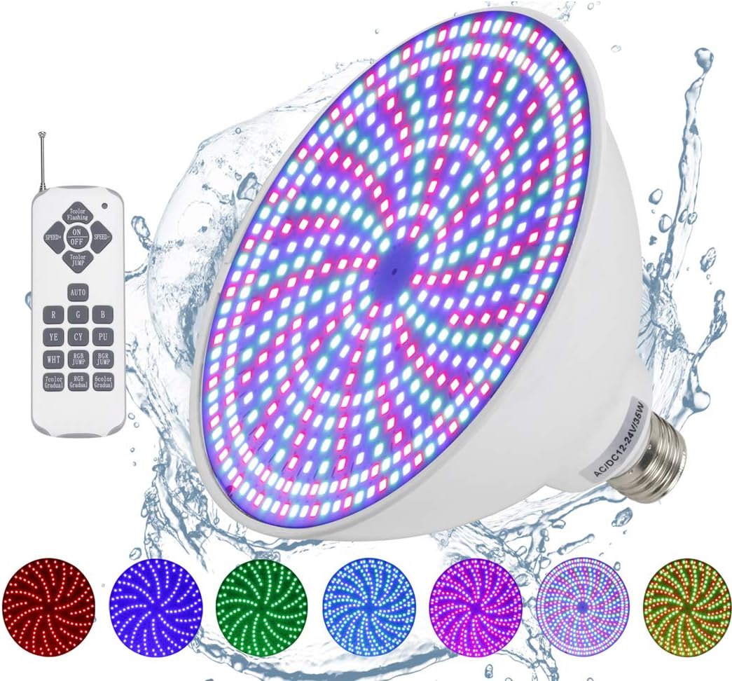 Color Changing LED Pool Light - Underwater Lighting For Inground Pools, Spas & Swim Areas - 12V AC
