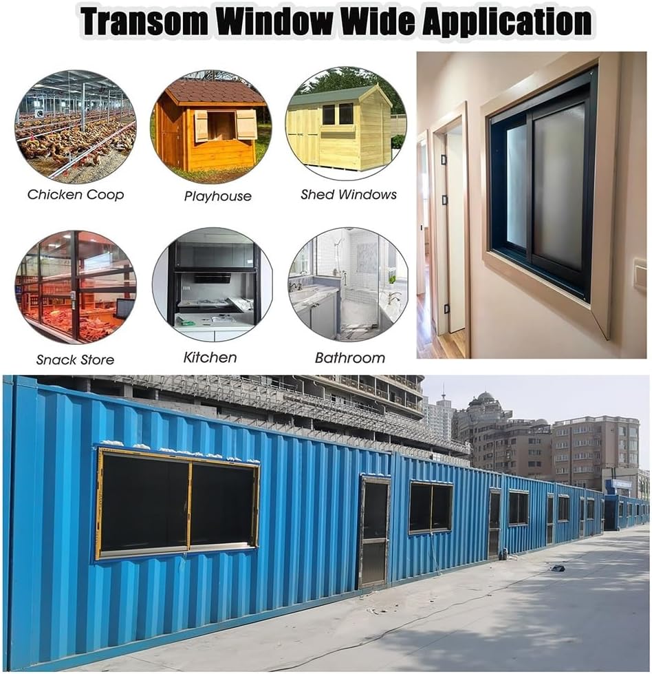 Basement Replacement Windows Aluminum Sliding Window with Screen and Tempered Glass 23 25 28 29 32 35 36 38 40in Home Window for Sheds Chicken Coops, Bathroom Makeover(White,32x15in)