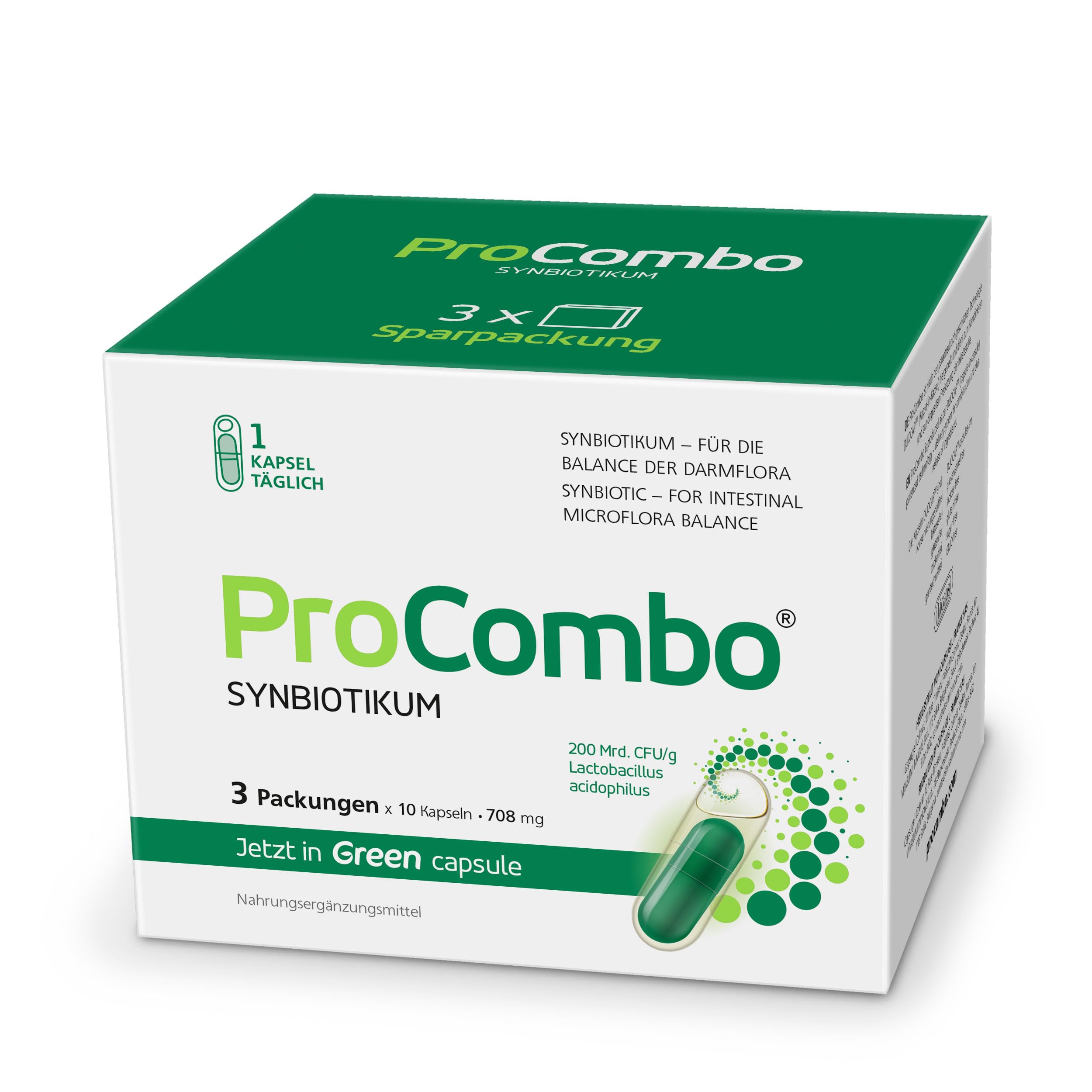 ProCombo  das smarte Synbiotikum mit gezielter Ausrichtung der "guten"  Bakterien. Doppelkapsel und flssige Formel fr schnelle Ergebnisse. 1  Kapsel pro Tag. Laborgeprft (30 Kapseln) : Amazon.de: Drogerie &  Krperpflege