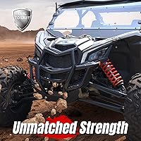Vista 2 de A & UTV PRO Parachoques delantero para 2017-2024 2025 Can Am Maverick X3 Max Turbo R RR, tubo de acero resistente, accesorios protectores de cepillo