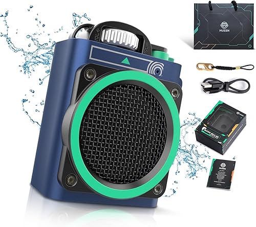 Muzen Wild GO Altavoz Bluetooth portátil sonido estéreo fuerte altavoz impermeable IPX5 inalámbrico duradero para viajes al aire libre camping