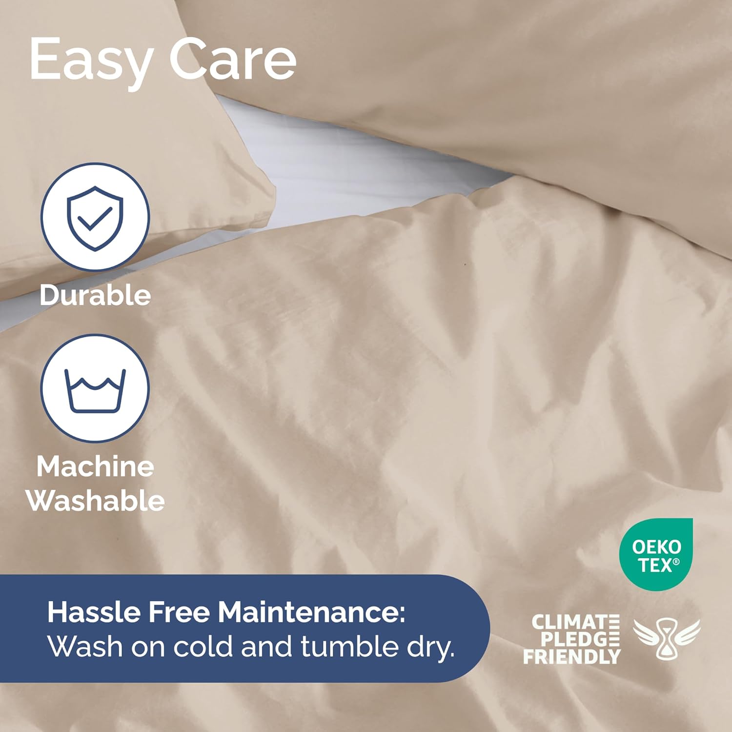 Duvet Cover Full Size Set - Extra Soft Full Duvet Cover 80" x 90" with 2 Pillow Shams - Hotel Luxury, Easy Care and Fade Free w/ Zipper Closures & Ties - All Season, Comfy, Cozy & Breathable (Cream)