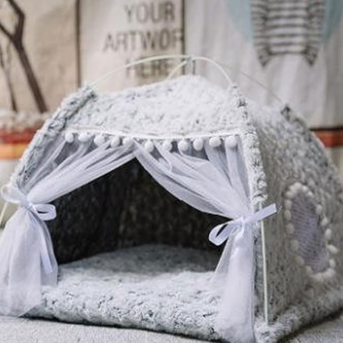 Tienda de Campaña para Mascotas con Almohada Desmontable Tamaño Mediano Lavable miniatura 8