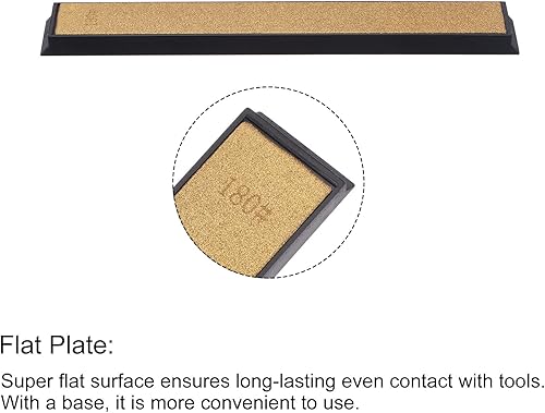 Miniatura 4 de uxcell Piedra de afilar de diamante, 6 x 0.8 pulgadas (5.906 in x 0.787 in) 180 granos con revestimiento de titanio afilador de piedra de afilar