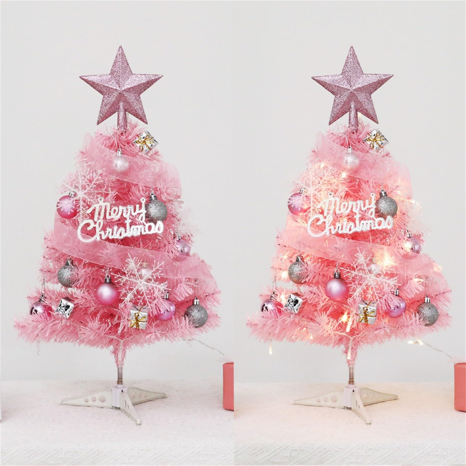 ♦専用♦No.18☆クリスマス飾り**☆サンタうさぎちゃんと可愛いピンクツリー♦ 楽天市場】26点セット クリスマスツリー 卓上 ピンク 45cm 卓上ツリー