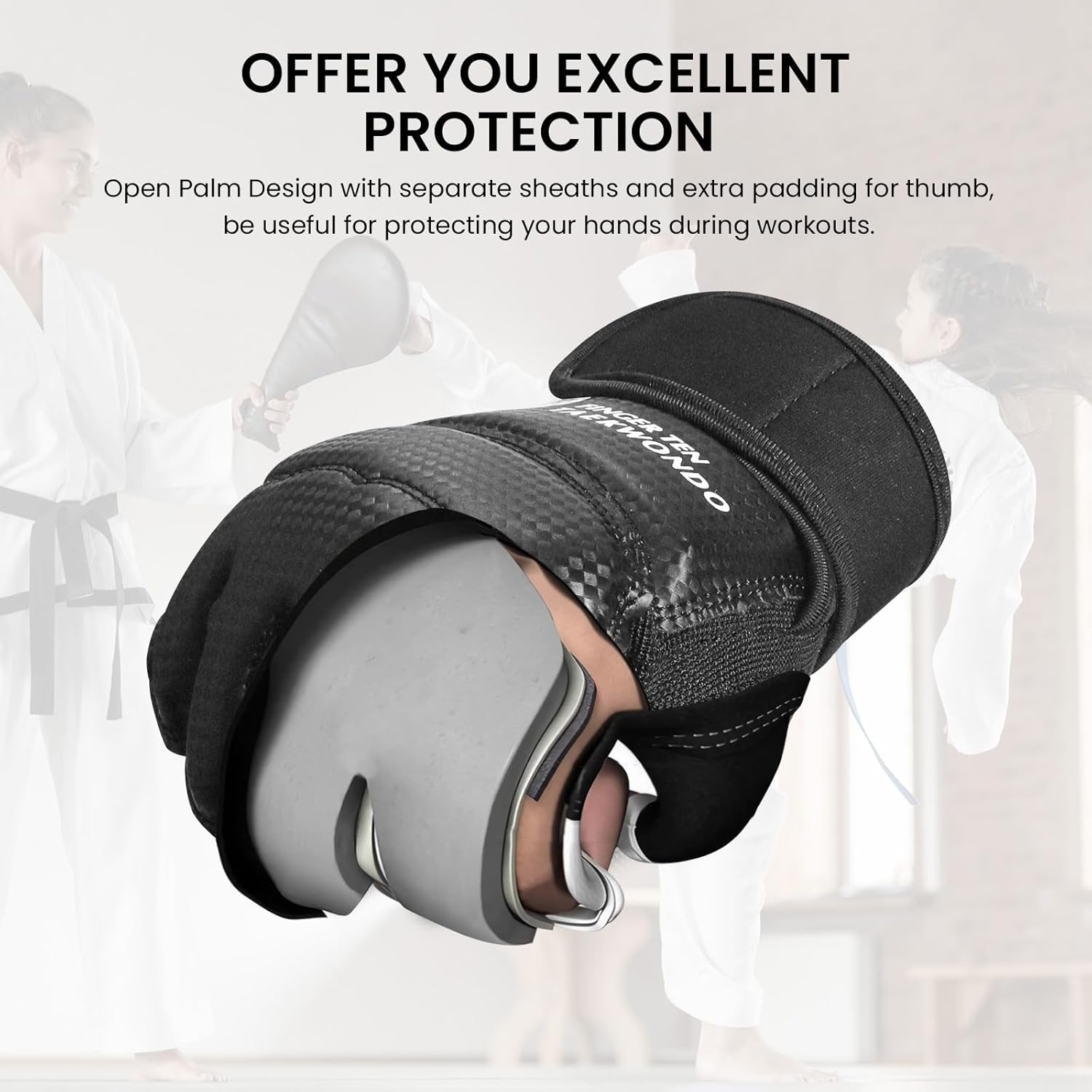 Taekwondo Sparring Gear Gloves Hand and Foot Protectors White Protective Guards Set for Boxing Kickboxing Fit Adult Men Women Kids Training