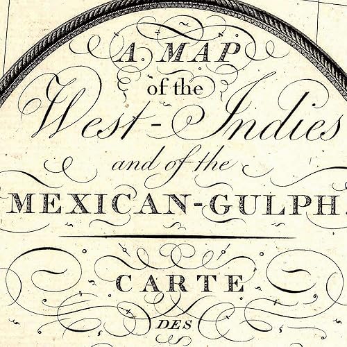 Miniatura 2 de Antiguos Maps Área caribeña incluyendo las Indias Occidentales y del Golfo de México por Pierre Lapie alrededor de 1806  Póster artístico decorativo