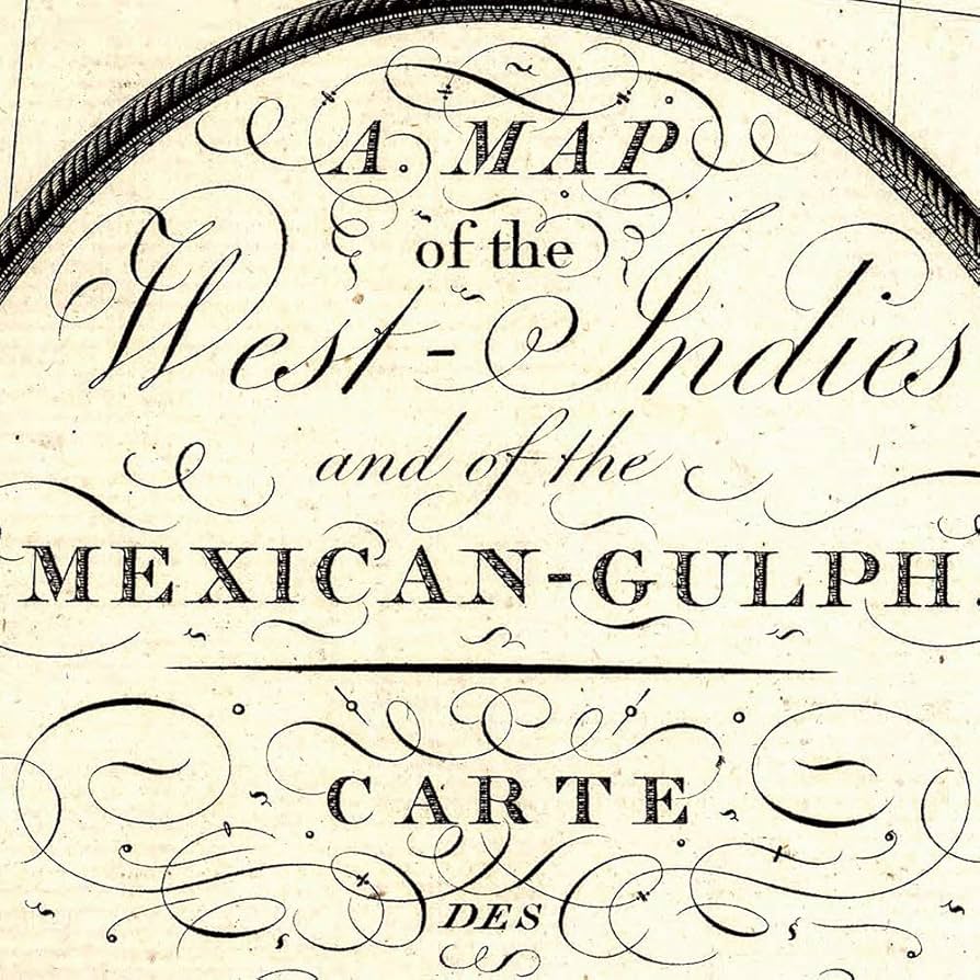 Amazon.com: Antiguos Maps Caribbean area including the West