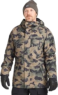 Dakine Mens Reach Insulated 20K Ski/Snowboard Jacket, Water Camo Green, Small