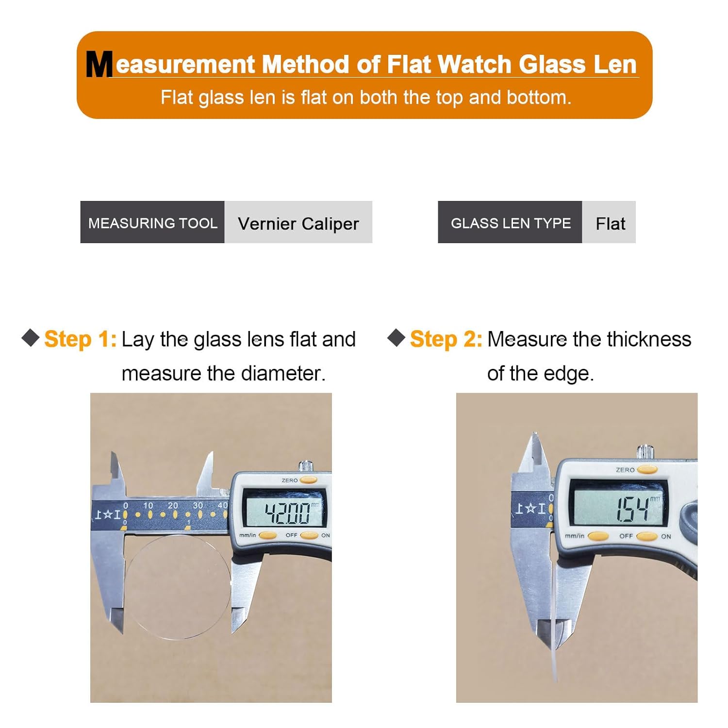 3 Pieces Watch Glass 35mm Diameter 1.2mm Thickness Mineral Glass Round Flat Transparent Watch Glass Replacement Parts For Watch Repair