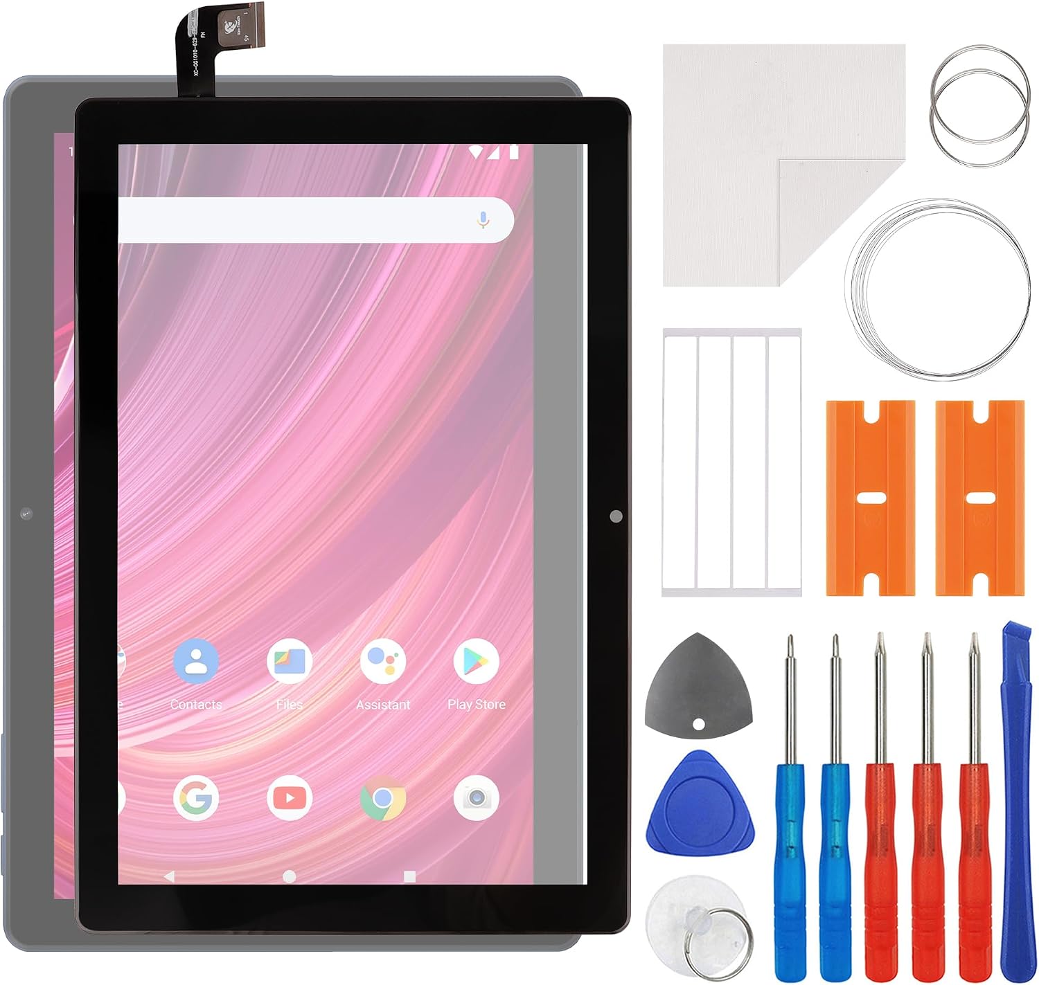 New Touch Screen Glass Digitizers Replacement Compatible with BLU M10L Pro 2022 M0214UU 10.1'' (XC-GG1010-629) with Upgraded OCA Repair Kit-No LCD Display